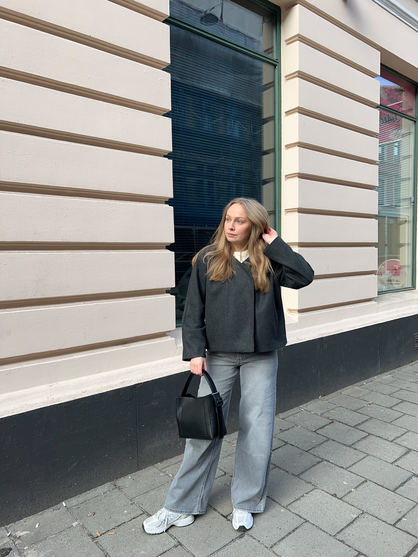 ONLNANCY Round Neck Jacket - Grå